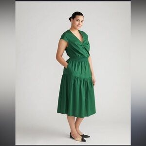 Universal Standard Ambroeus Smocked Poplin Dress- SMALL (XL, 14/16)